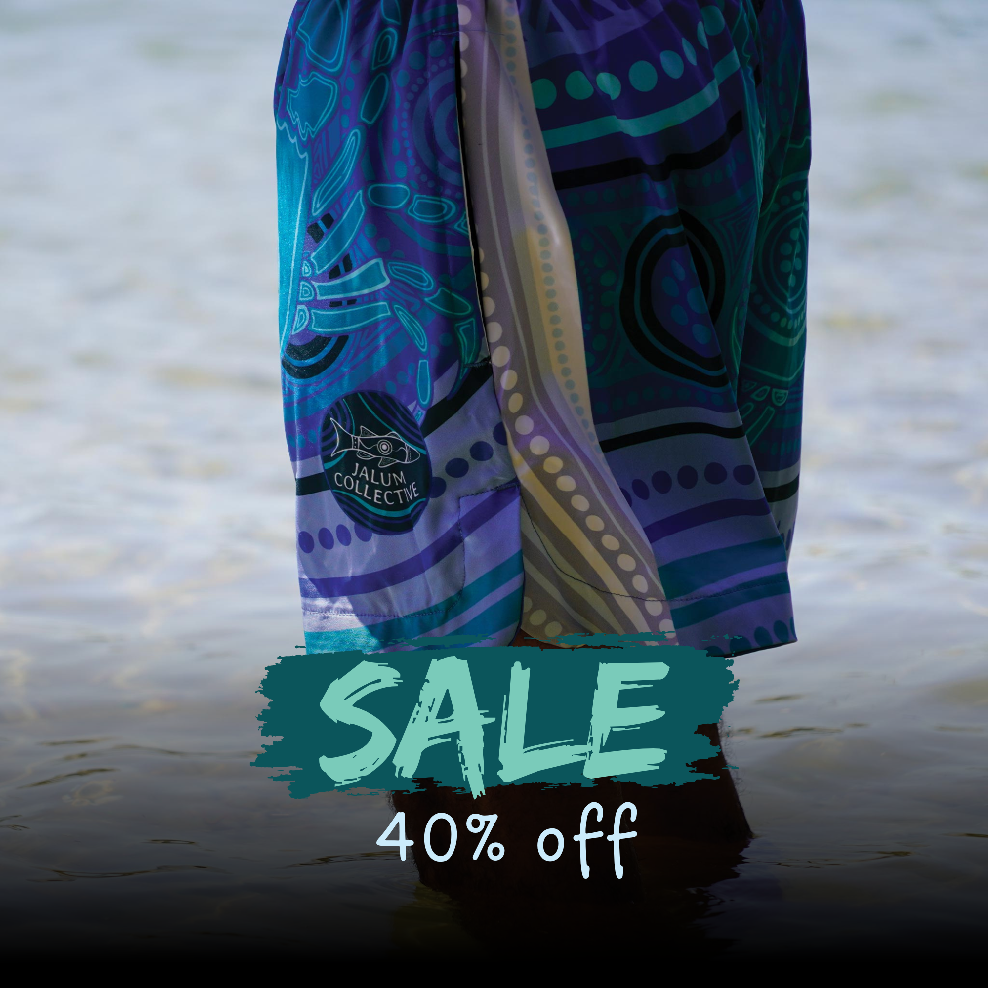 'Saltwater Dreaming' Men's WaterShorts