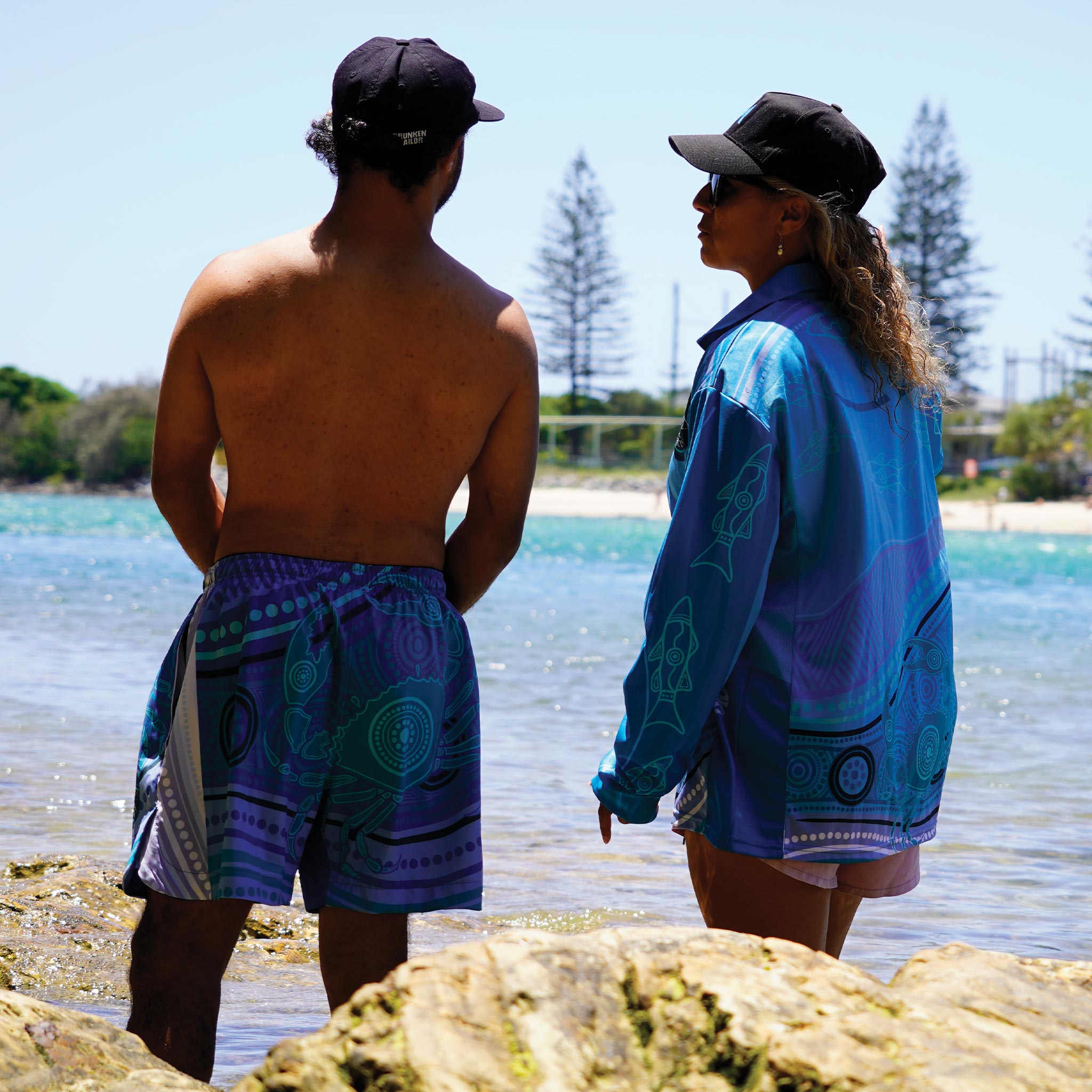 'Saltwater Dreaming' Men's WaterShorts